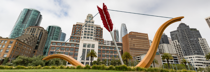 A photo of Cupid's Span in San Francisco where Tony Left his heart